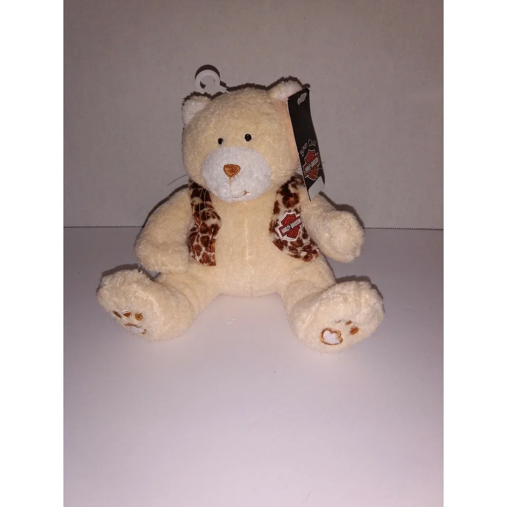 2003 Harley Davidson Ivory Lektra Biker Club Kitty Cat Plush With Tags 6
